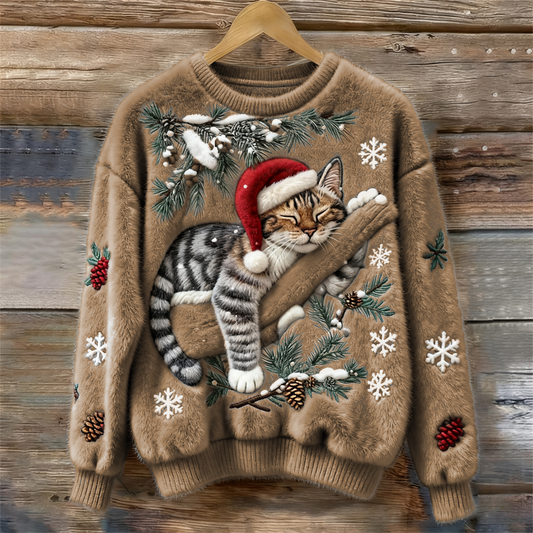 GATTOINVERNO™ | JERSEY NAVIDEÑO EFECTO PELUCHE 3D