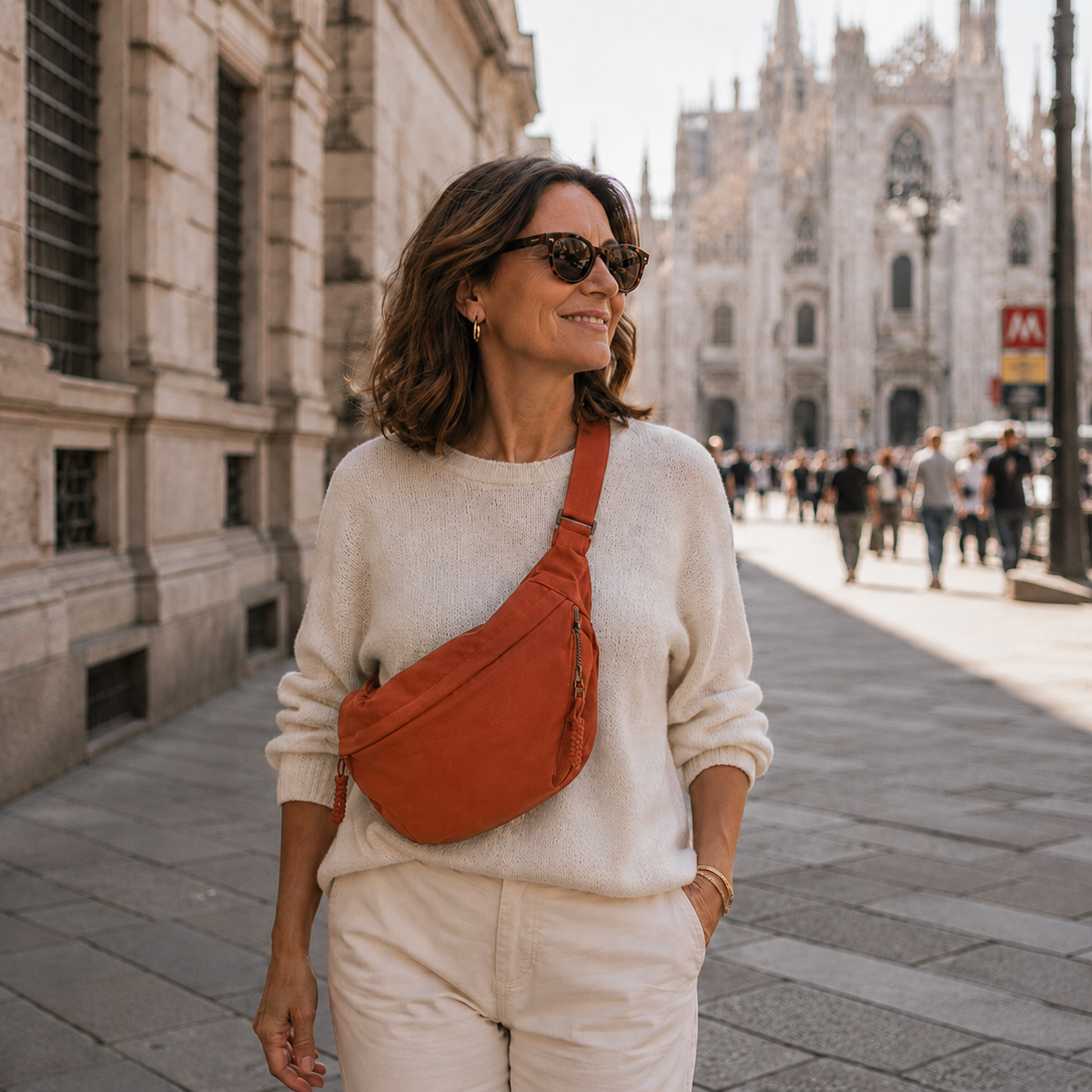 BOLSO MEDIA LUNA | NARANJA