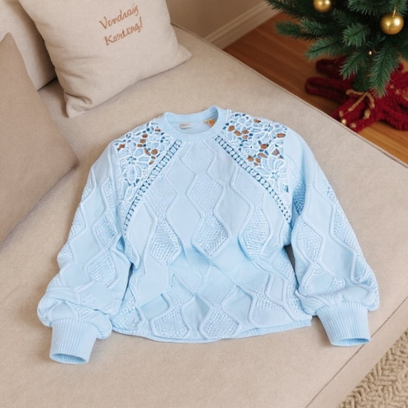 NIKA™ – JERSEY CON DETALLES DE ENCAJE ELEGANTE