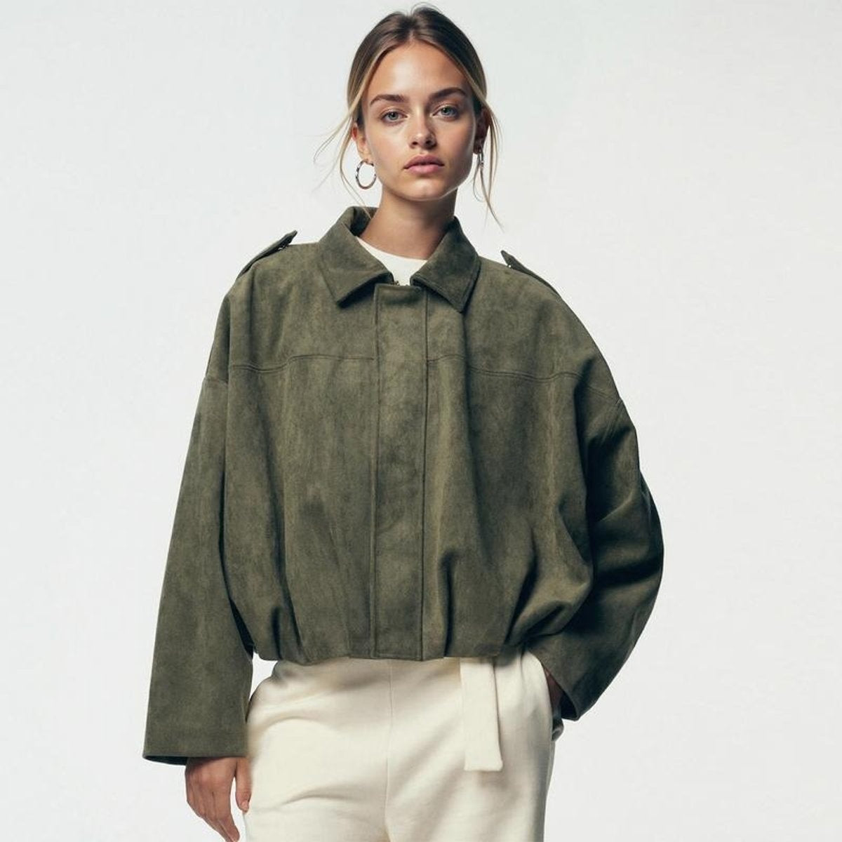CHAQUETA OVERSIZE BOMBER DE ANTE