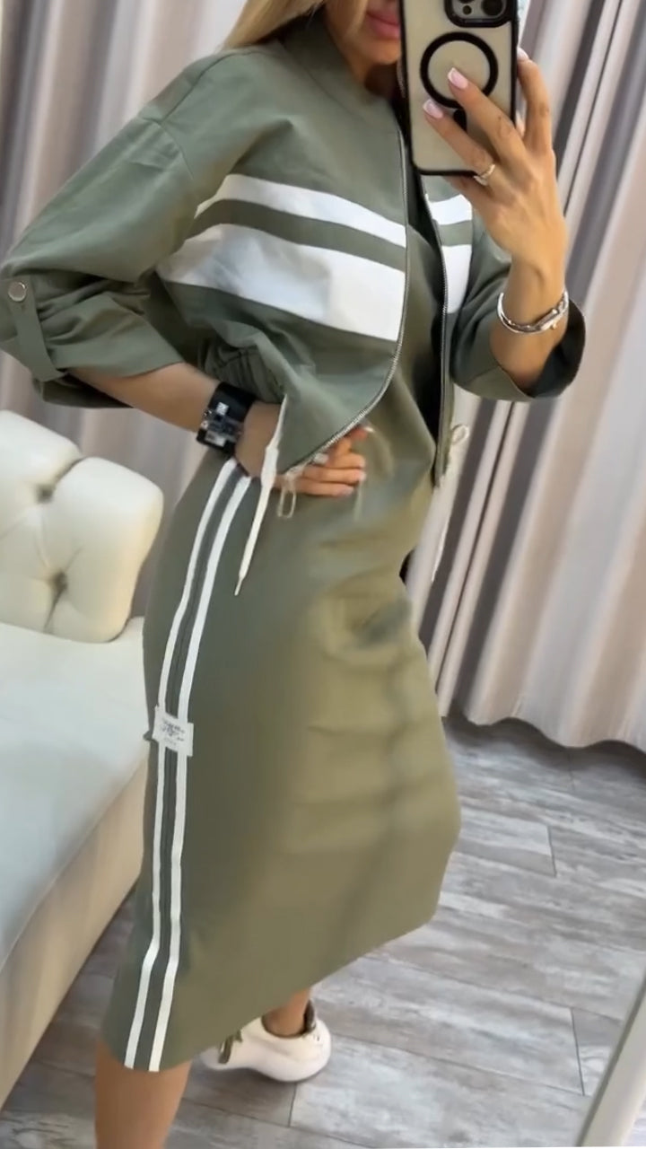 CONJUNTO SPORT VESTIDO Y CHAQUETA