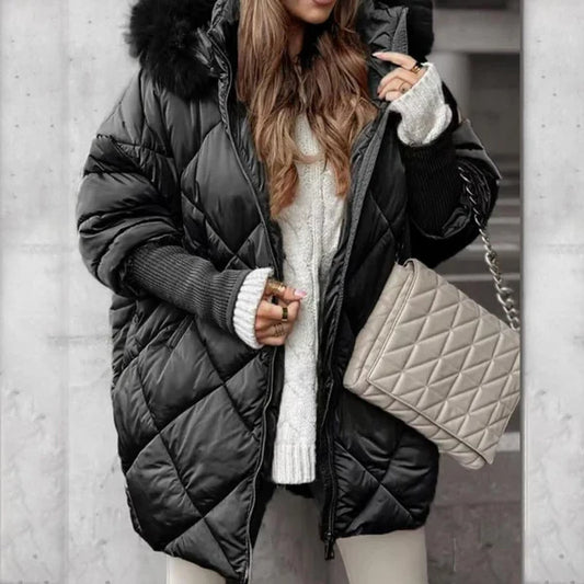 ABRIGO ACOLCHADO DELUX CON GORRO