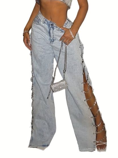 JEANS STRAIGHT LEG STREET CHAIN