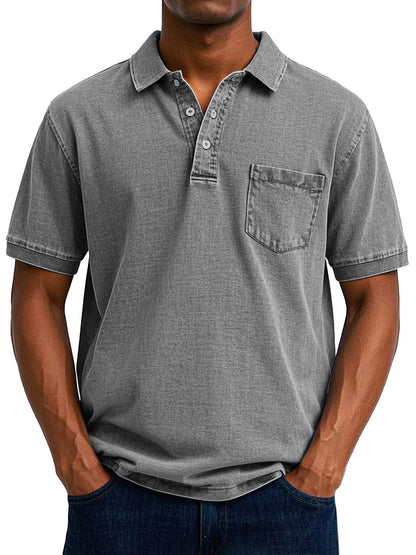 William – Polo Casual con Estilo Vintage para Hombre