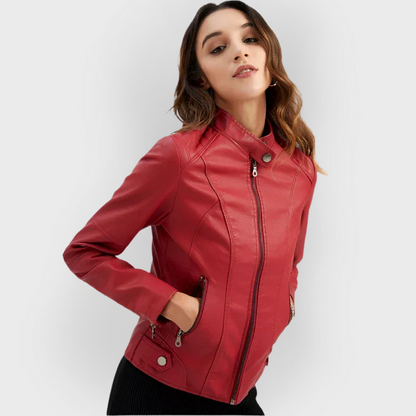 Bellini | Giacca in pelle liscia minimalista