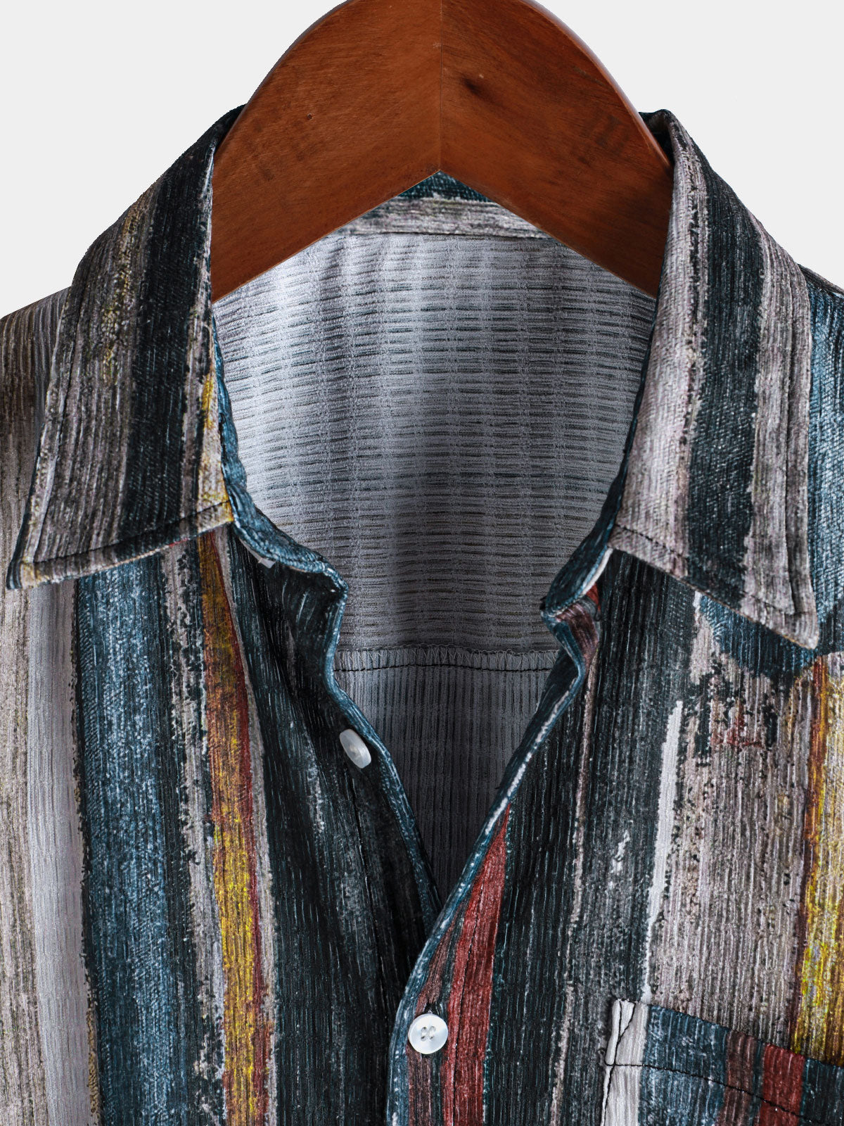 Makai –  Camisa hawaiana con rayas para hombre