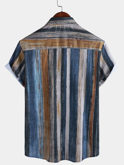Makai –  Camisa hawaiana con rayas para hombre