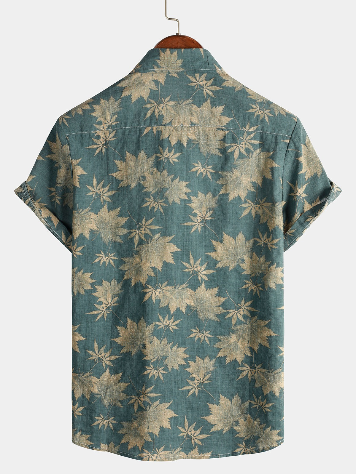 Lote de 3 |  Camisa hawaiana retro de algodón con estampado floral para hombre