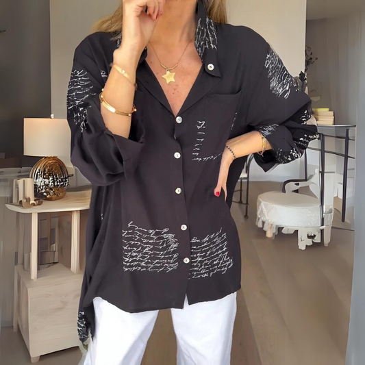 CAMISA LARGA CON BOTONES