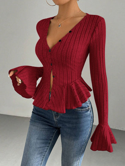 ELVARA | TOP ELEGANTE CON VOLANTES