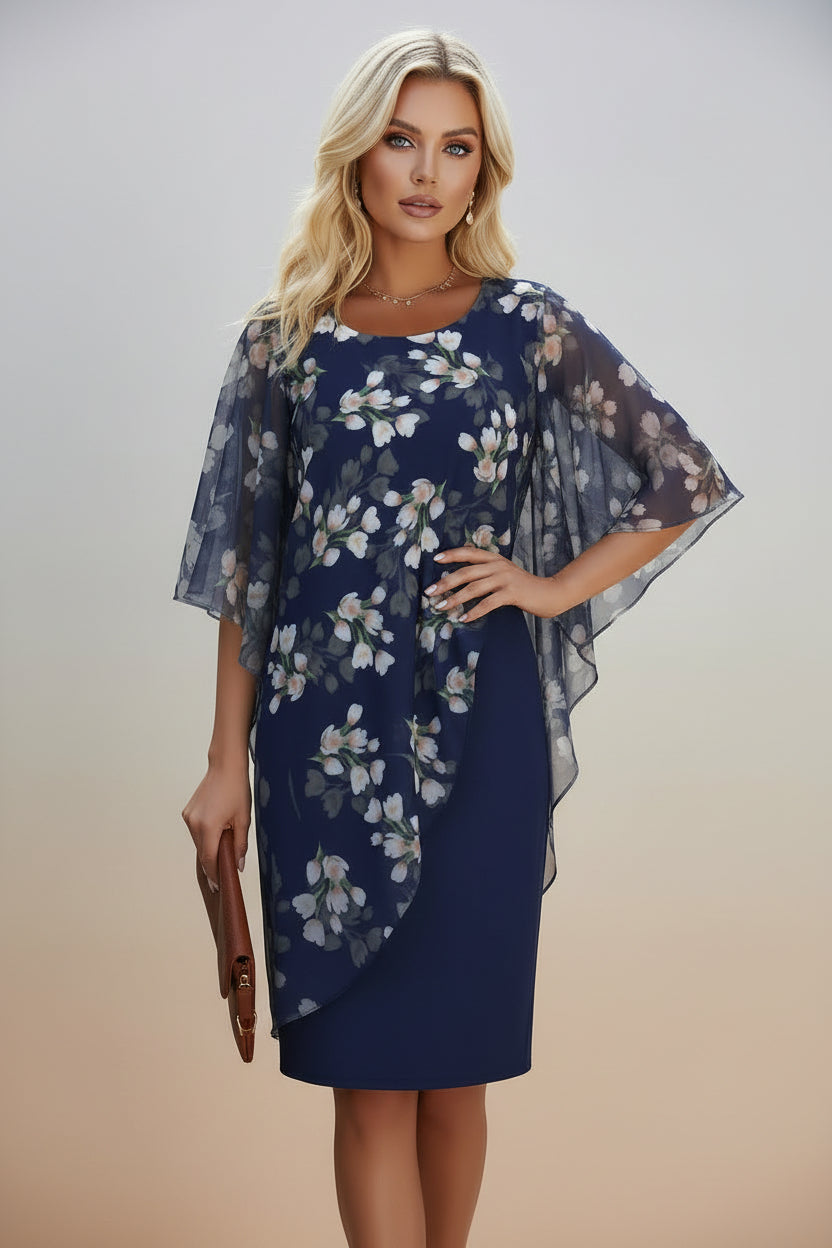 HELEN – VESTIDO CON CAPA ELEGANTE