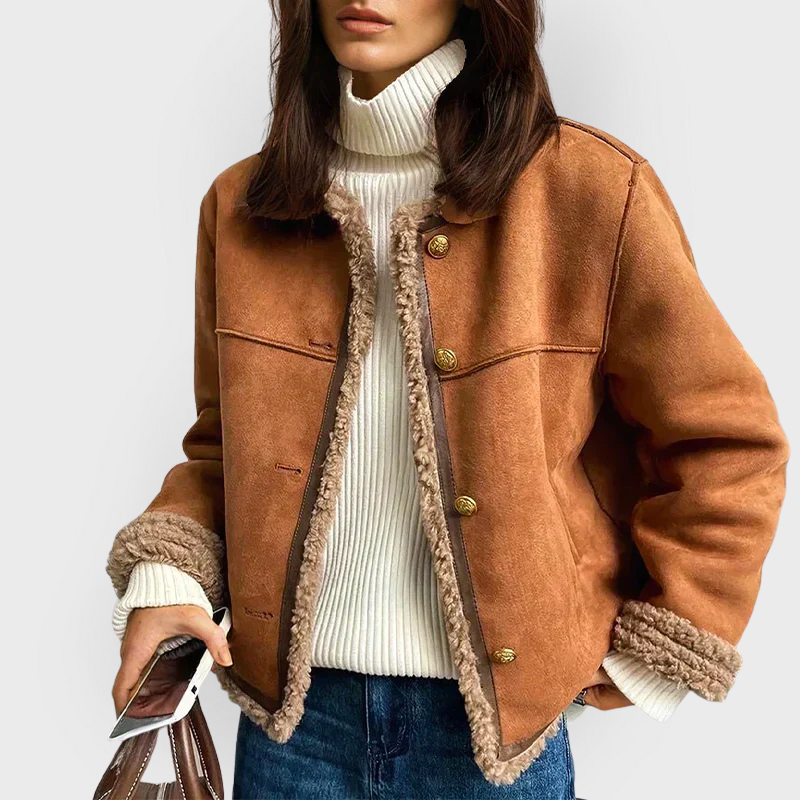 CHAQUETA DE PIEL CON BORREGO