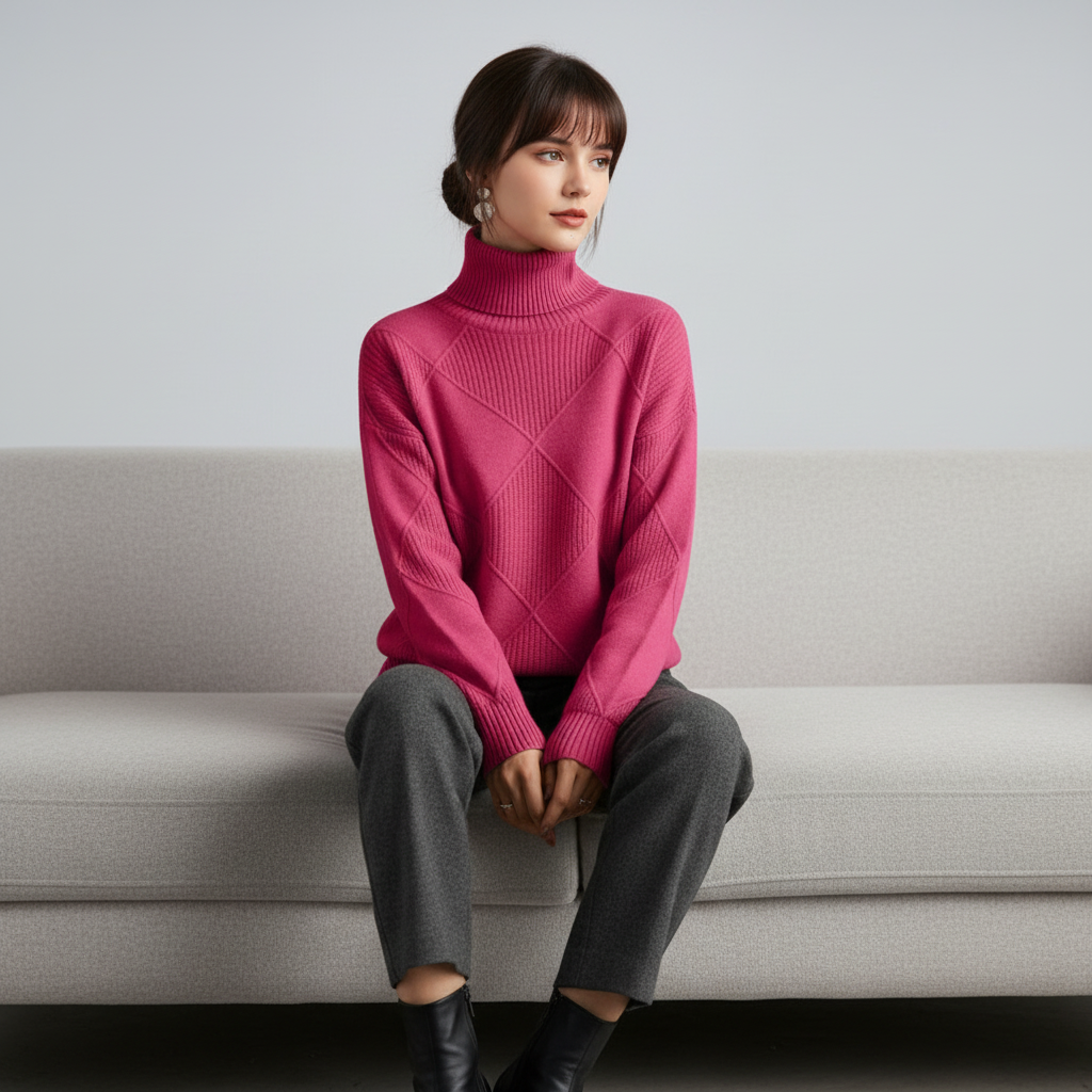 PULLOVER SUAVE DE CUELLO VUELTO
