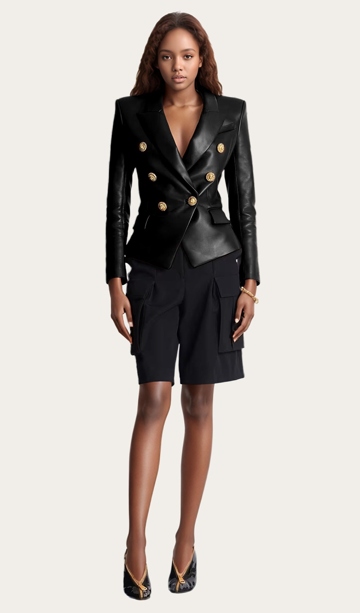 CHAQUETA NEGRA ENTALLADA