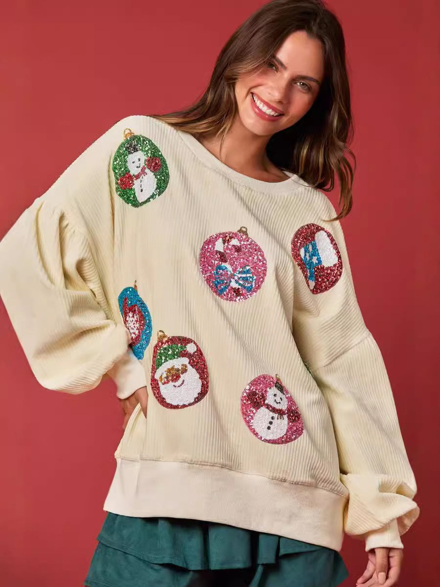 SUDADERA BOLAS NAVIDEÑAS