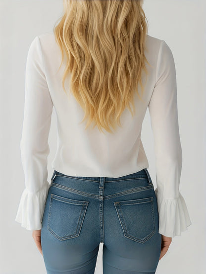 ELYVRA | BLUSA ELEGANTE CON VOLANTES