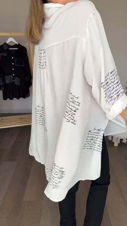 CAMISA LARGA CON BOTONES