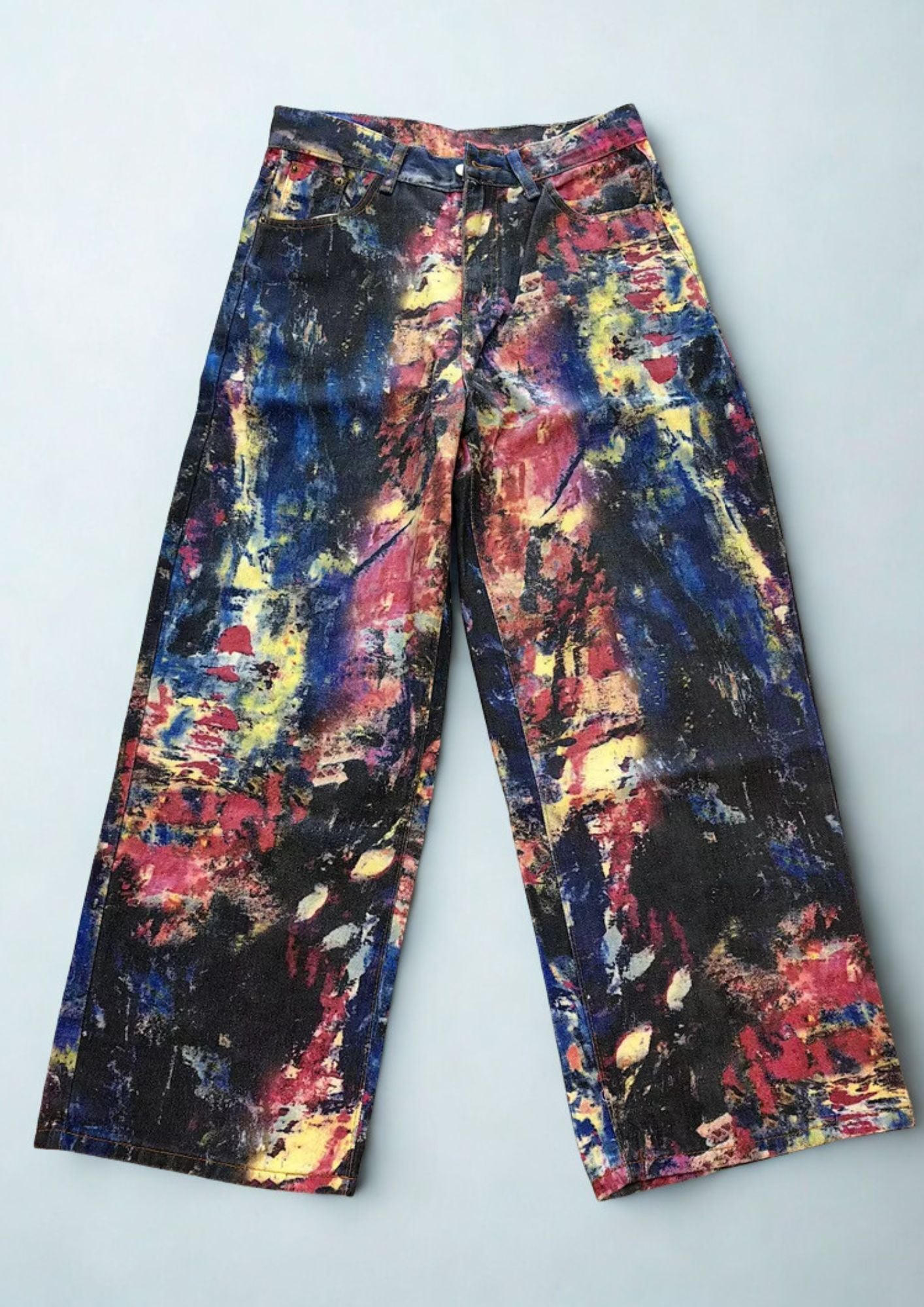 JEANS ARTÍSTICOS WIDE LEG PINTADOS A MANO