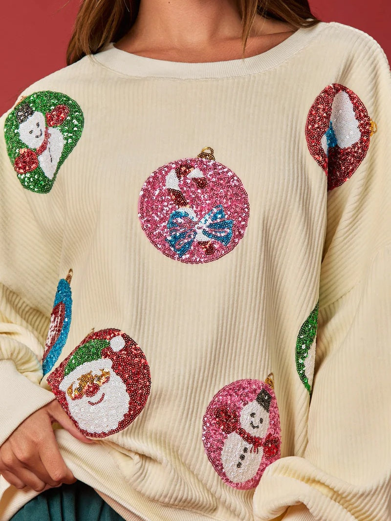 SUDADERA BOLAS NAVIDEÑAS