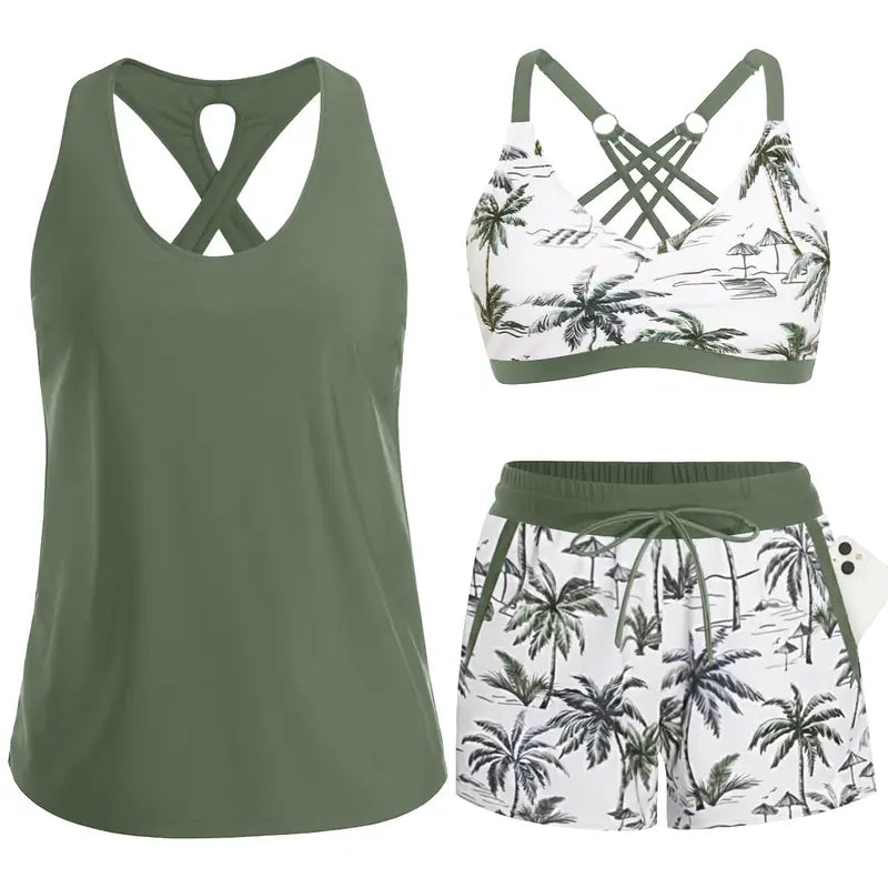 TANKINI DEPORTIVO TROPICAL NEREA
