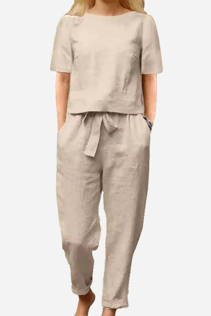 CONJUNTO ALGODÓN Y LINO