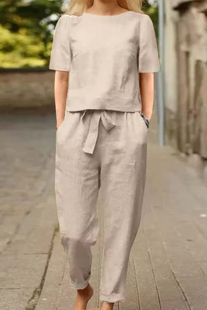 CONJUNTO ALGODÓN Y LINO