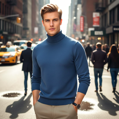 SUÉTER PREMIUM DE CACHEMIRA PARA HOMBRE | Hilo suave y cómodo con un corte moderno para negocios y ocio. 👔