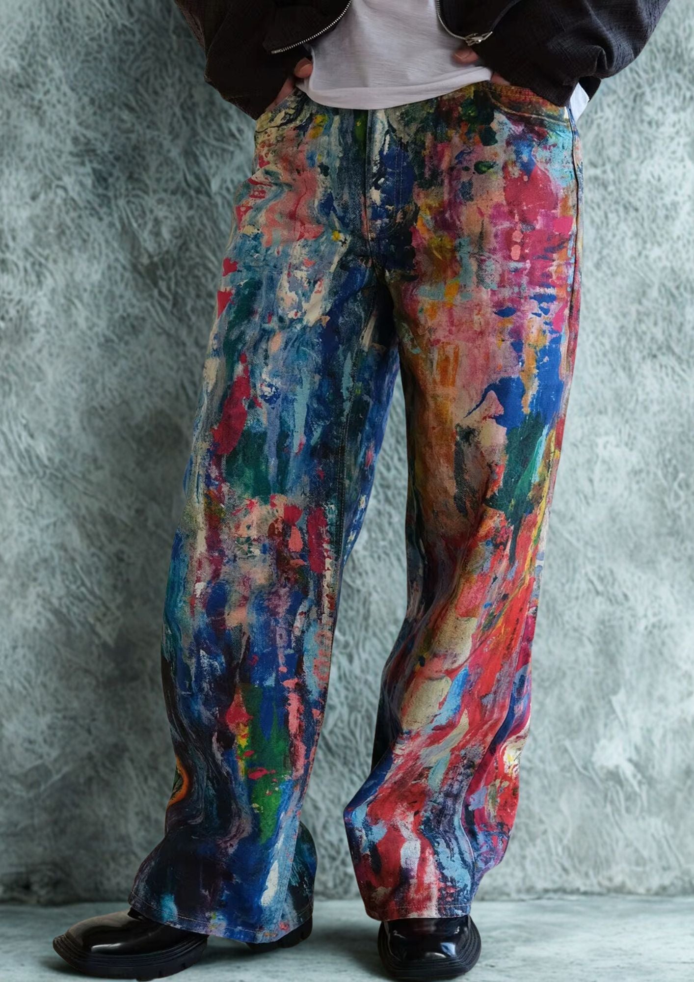 JEANS ARTÍSTICOS WIDE LEG PINTADOS A MANO