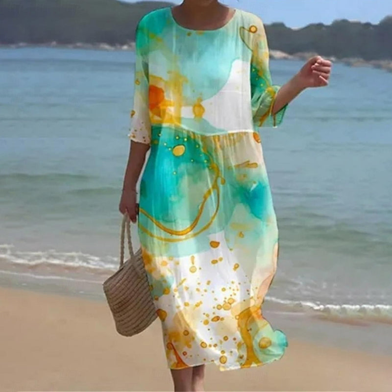 Miranda – Vestido Largo con Estampado Floral para Mujer