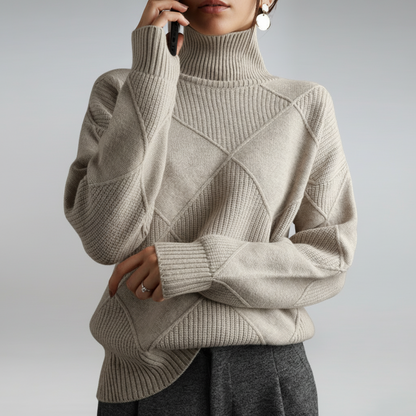 PULLOVER SUAVE DE CUELLO VUELTO
