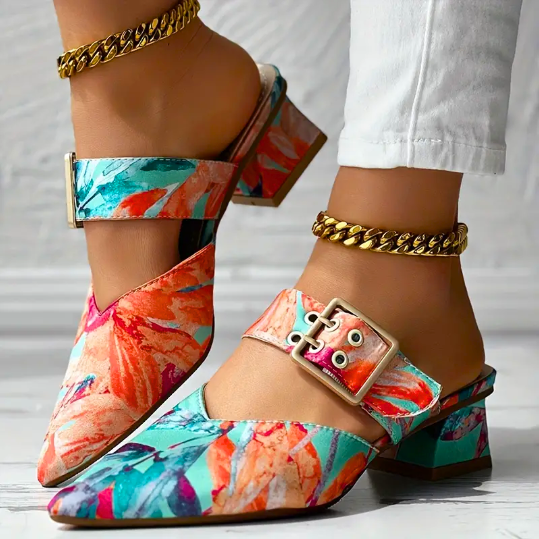 FLORAL HEEL – TACONES CON ESTAMPADO FLORAL