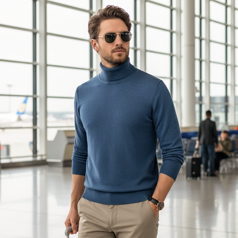 SUÉTER PREMIUM DE CACHEMIRA PARA HOMBRE | Hilo suave y cómodo con un corte moderno para negocios y ocio. 👔