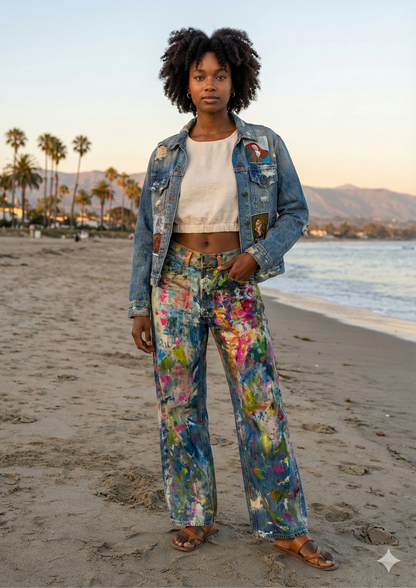 JEANS NÉBULA URBANA DENIM WIDE LEG