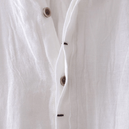 David – Camisa de Lino de Manga Corta para Hombre