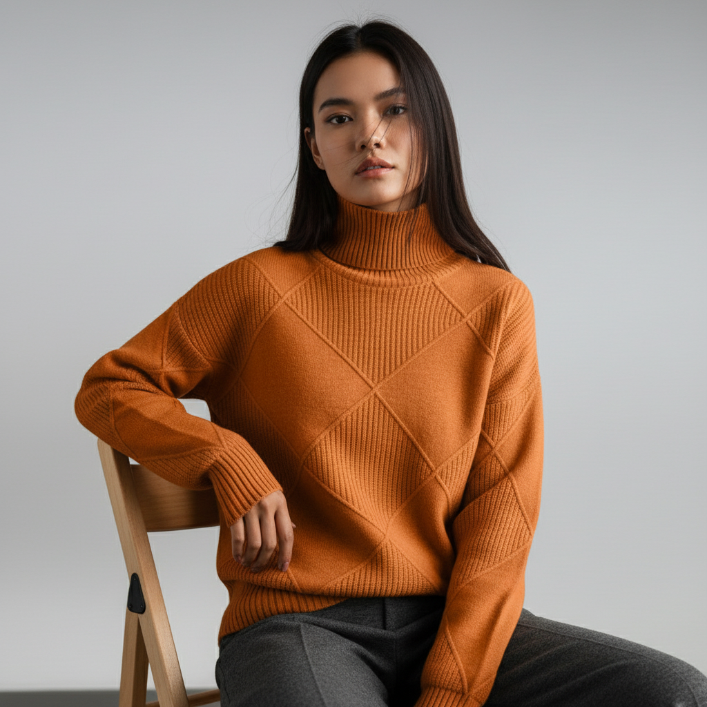 PULLOVER SUAVE DE CUELLO VUELTO