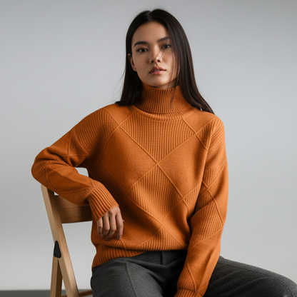 PULLOVER SUAVE DE CUELLO VUELTO