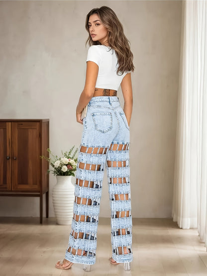 JEANS HIGH WAIST WASHED WIDE LEG