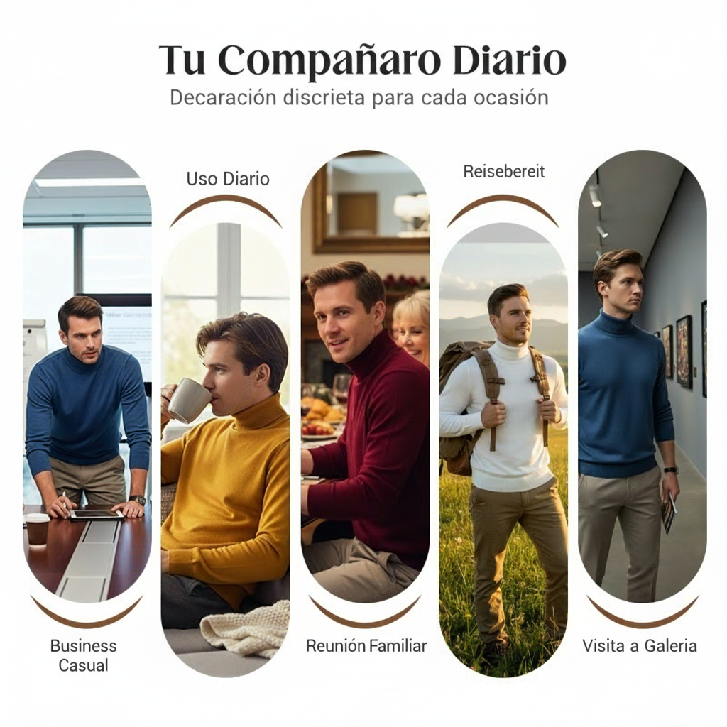 SUÉTER PREMIUM DE CACHEMIRA PARA HOMBRE | Hilo suave y cómodo con un corte moderno para negocios y ocio. 👔