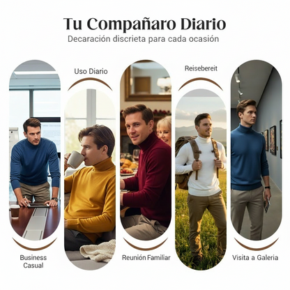 SUÉTER PREMIUM DE CACHEMIRA PARA HOMBRE | Hilo suave y cómodo con un corte moderno para negocios y ocio. 👔