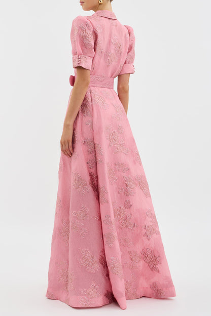 Aria – Vestido Floral con Mangas Abullonadas