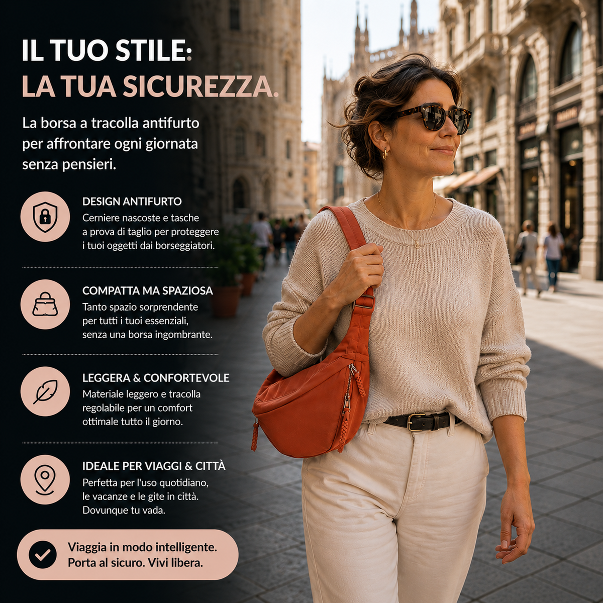 BOLSO MEDIA LUNA | NARANJA