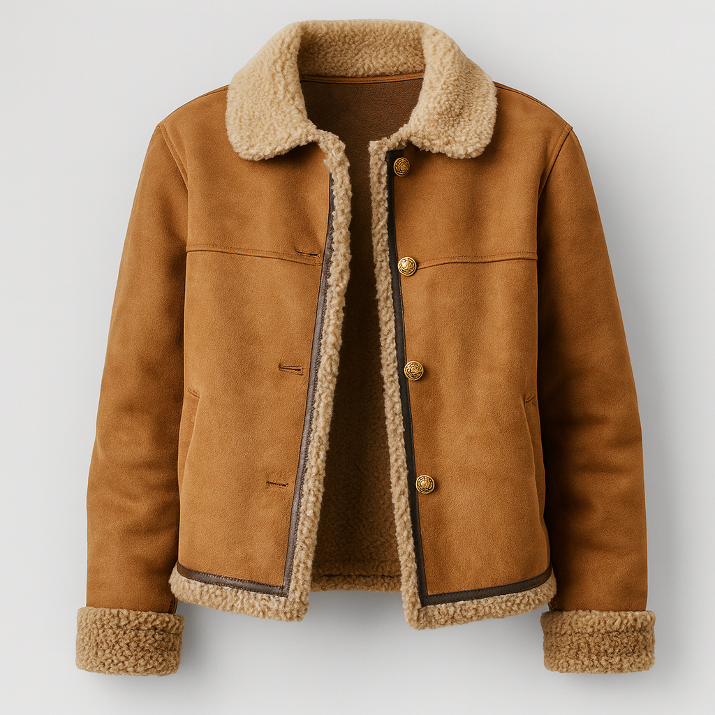 CHAQUETA DE PIEL CON BORREGO