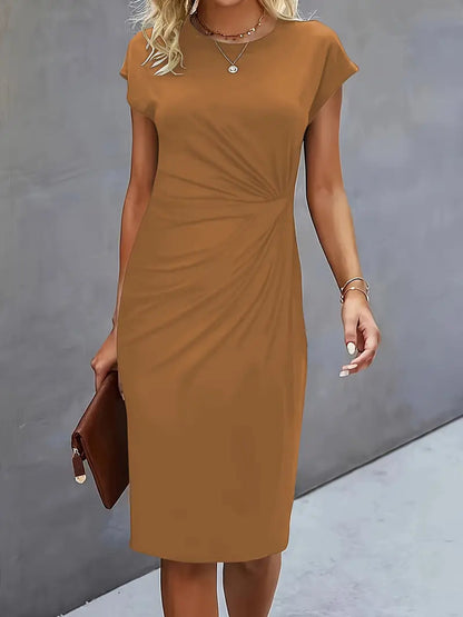 CAMIL – VESTIDO MIDI CON CUELLO REDONDO