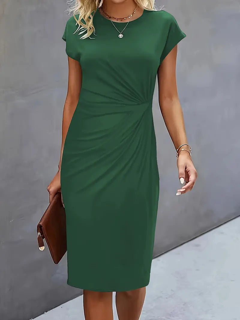 CAMIL – VESTIDO MIDI CON CUELLO REDONDO