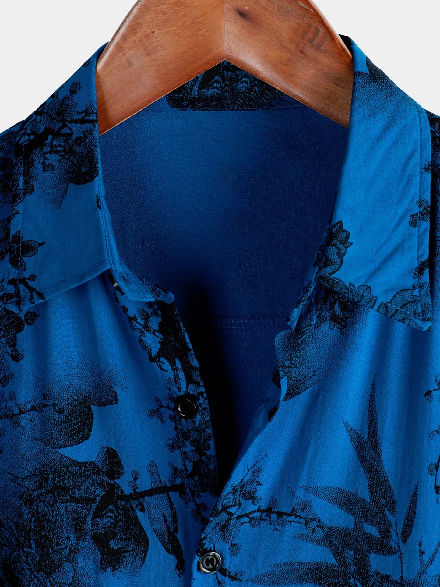Maikona – Camisa floral azul vintage para el verano