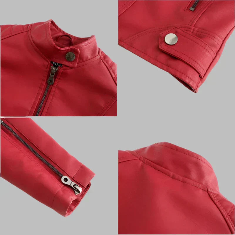 Bellini | Giacca in pelle liscia minimalista