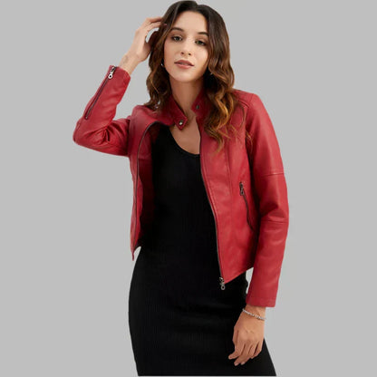 Bellini | Giacca in pelle liscia minimalista