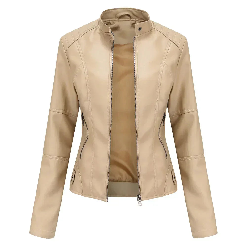 Bellini | Giacca in pelle liscia minimalista