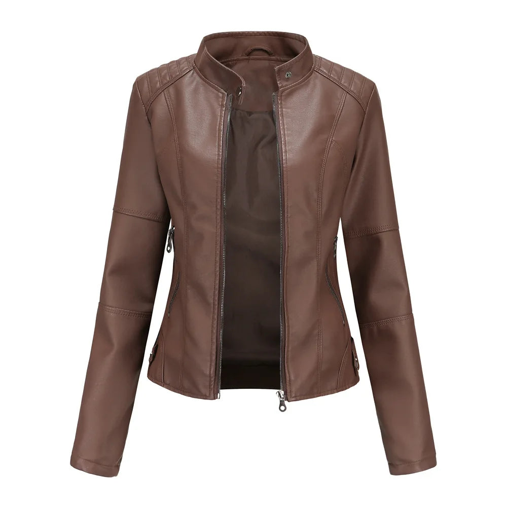 Bellini | Giacca in pelle liscia minimalista