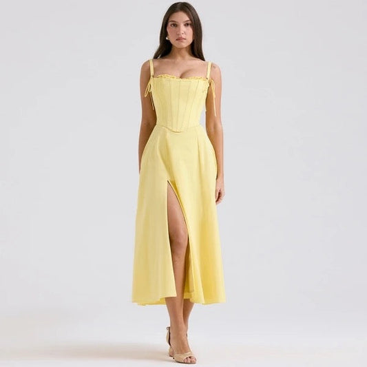 ROMANA | VESTIDO MIDI CON CORSET